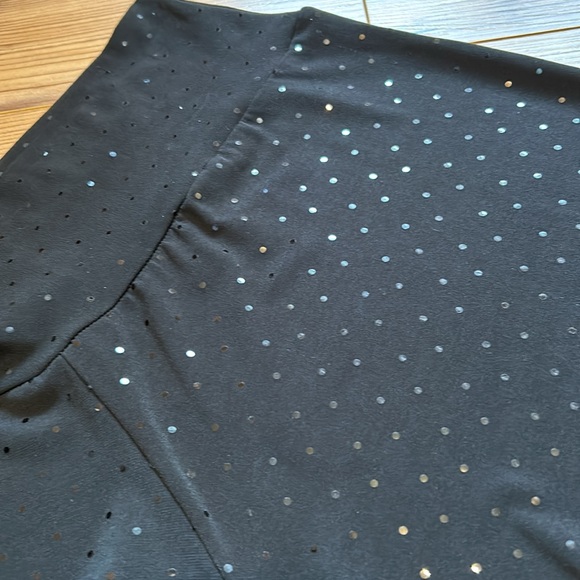 Clara Sun Woo Sparkle Embossed cropped Palazzo Pant - Picture 4 of 5